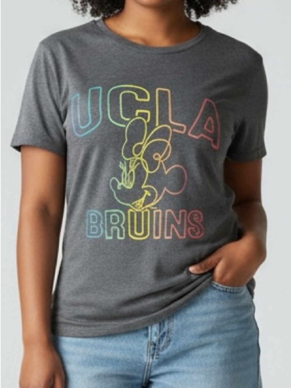 Blue 84 Disney UCLA Bruins Rainbow Minnie Mouse Graphic T-Shirt